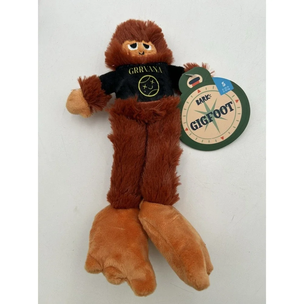 Bark Box Lot Of 3 Small Dog Toys Pup's Place Coffee Gigfoot Headbanger Hank New